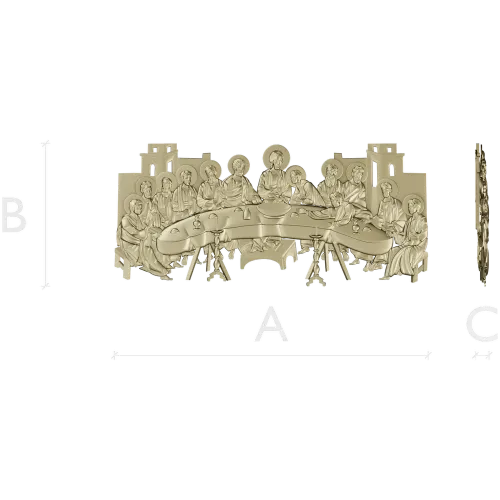 Тайная Вечеря - рельефная 3D модель STL для ЧПУ