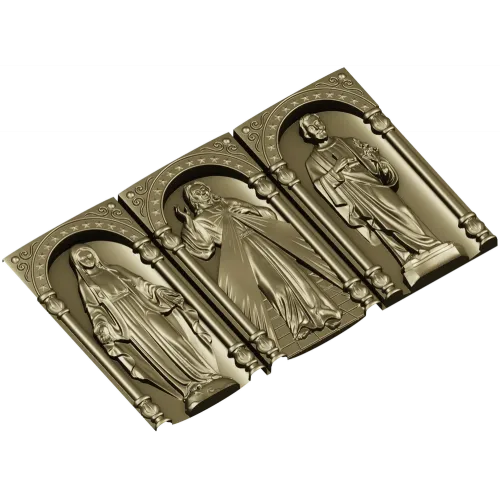 Католический триптих - 3D модель в формате STL для ЧПУ