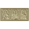 High-relief Icon Triptych STL - Theotokos, Christ Pantokrator, St. Nicholas