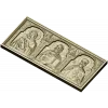 High-relief Icon Triptych STL - Theotokos, Christ Pantokrator, St. Nicholas