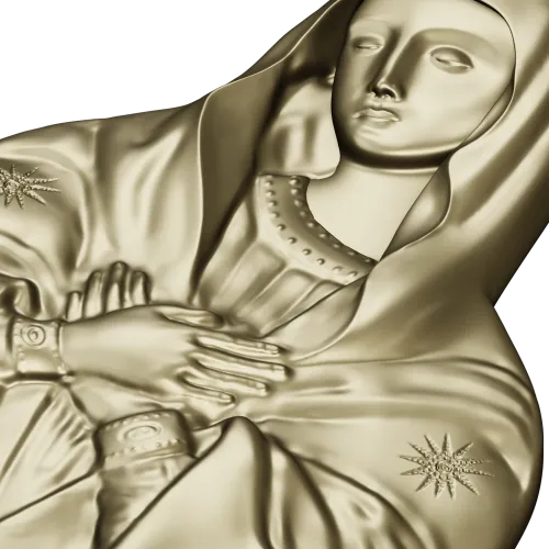 Theotokos "Tenderness" - STL 3D model for CNC bas-relief