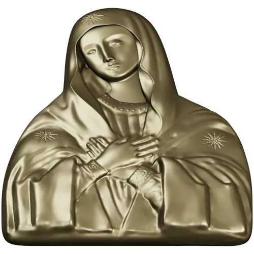Theotokos "Tenderness" - STL 3D model for CNC bas-relief
