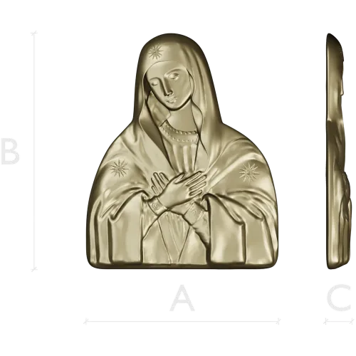 Theotokos "Tenderness" - STL 3D model for CNC bas-relief
