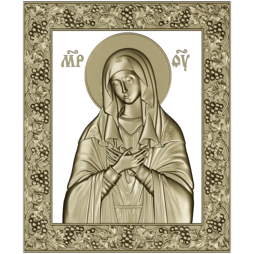 Virgin of Tenderness - high-relief STL 3D model for CNC