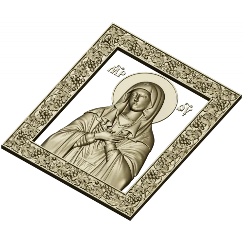 Virgin of Tenderness - high-relief STL 3D model for CNC