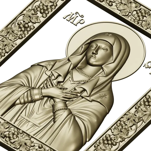 Virgin of Tenderness - high-relief STL 3D model for CNC