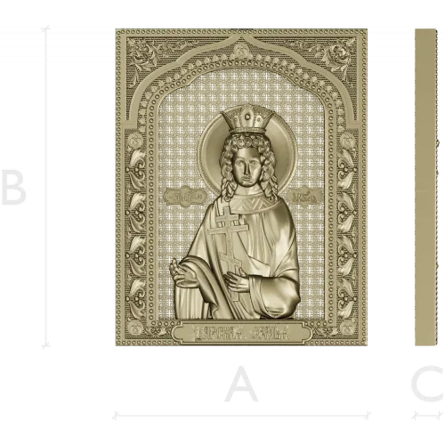 Tsarevna Anastasia - Icon Panel STL