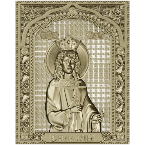 Tsarevna Maria - High-Relief Icon STL for CNC