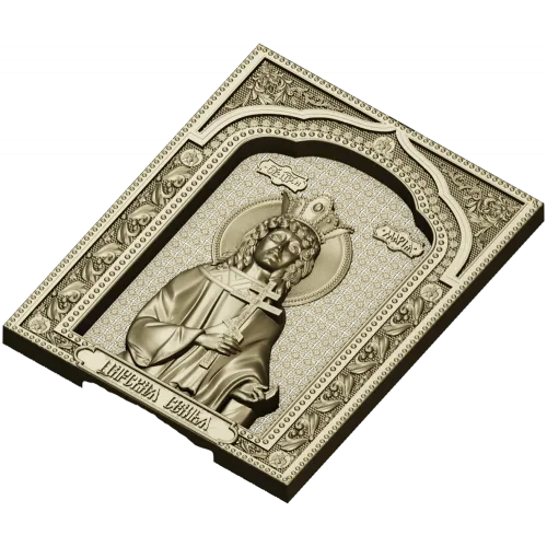 Tsarevna Maria - High-Relief Icon STL for CNC