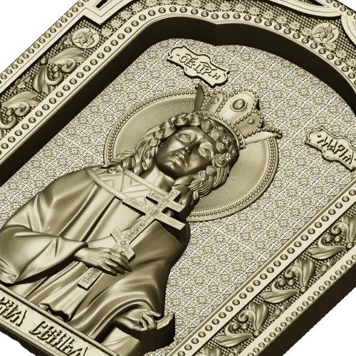 Tsarevna Maria - High-Relief Icon STL for CNC
