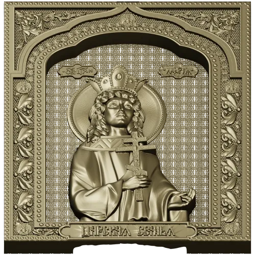 Tsarevna Maria - High-Relief Icon STL for CNC