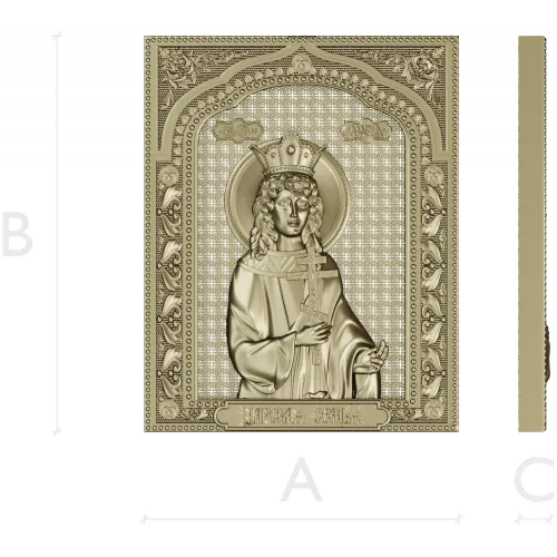 Tsarevna Maria - High-Relief Icon STL for CNC