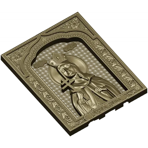 Princess Tatiana - detailed STL 3D icon relief for CNC