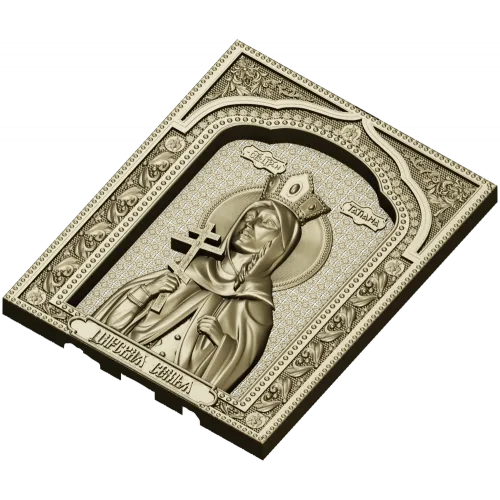 Princess Tatiana - detailed STL 3D icon relief for CNC