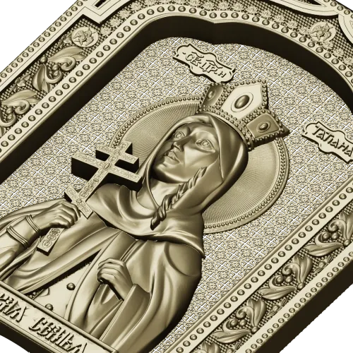 Princess Tatiana - detailed STL 3D icon relief for CNC