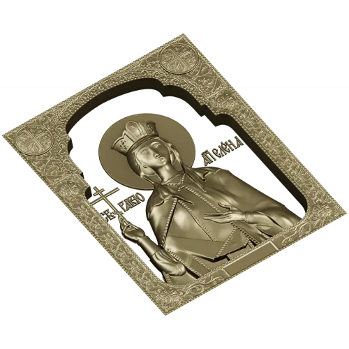 3D модель STL - Икона святой Елены для ЧПУ