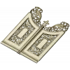 3D модель Царские врата для ЧПУ (STL) - ажурные створки с птицами и крестом