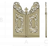 3D модель Царские врата для ЧПУ (STL) - ажурные створки с птицами и крестом