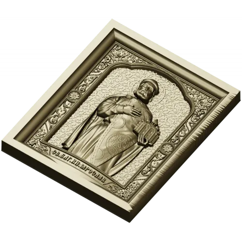 Икона "Ярослав Мудрый" - 3D модель STL для ЧПУ
