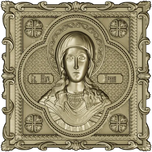 Martyr Irene - STL Icon Relief for CNC