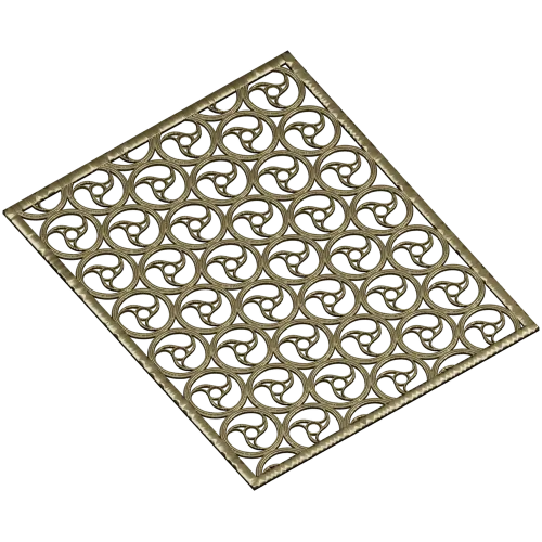 Spiral Trinity Panel - decorative STL 3D model for CNC