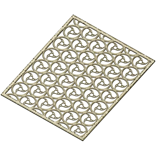 Spiral Trinity Panel - decorative STL 3D model for CNC
