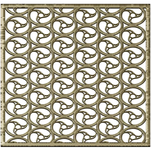 Spiral Trinity Panel - decorative STL 3D model for CNC
