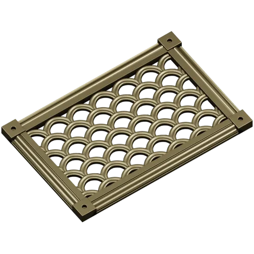 Scallop Lattice Panel - STL 3D model for CNC routing