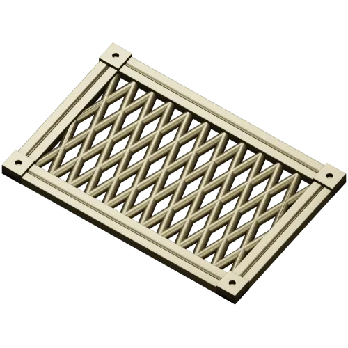 Diamond Lattice Grille - STL 3D Model for CNC