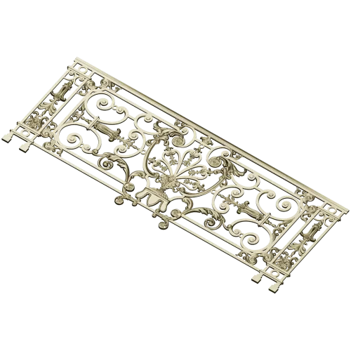Royal Acanthus Railing - 3D STL model for CNC