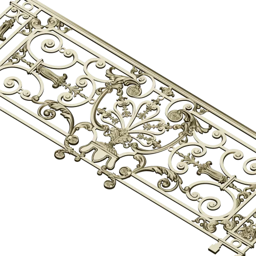 Royal Acanthus Railing - 3D STL model for CNC