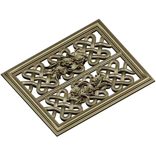 Решётка "Кельтский цветок" - 3D модель STL для ЧПУ фрезеровки