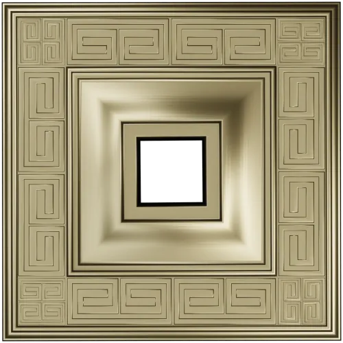 Meander Square Rosette - STL 3D Model for CNC