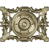 Baroque Acanthus Rosette Panel - STL 3D Model for CNC