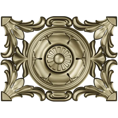 Baroque Acanthus Rosette Panel - STL 3D Model for CNC
