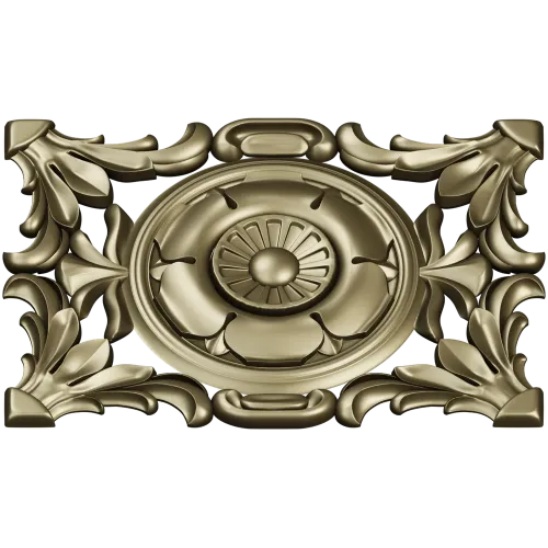 Baroque Acanthus Rosette Panel - STL 3D Model for CNC