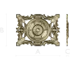 Baroque Acanthus Rosette Panel - STL 3D Model for CNC