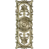 Baroque Vertical Rosette Panel - STL 3D Model for CNC