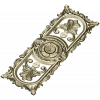 Baroque Vertical Rosette Panel - STL 3D Model for CNC