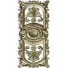 Baroque Vertical Rosette Panel - STL 3D Model for CNC