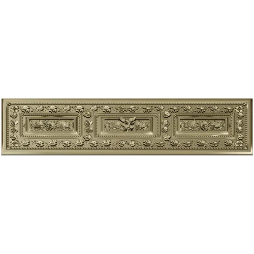 Ornate Acanthus Tri-Medallion Panel STL for CNC