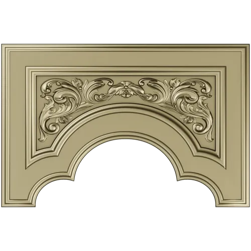Ornate Arch Relief Panel STL for CNC Milling
