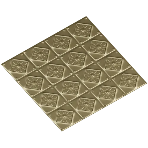 Diamond Rosette Decorative Panel - STL 3D model for CNC