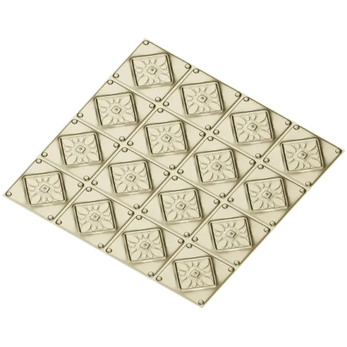 Diamond Rosette Decorative Panel - STL 3D model for CNC