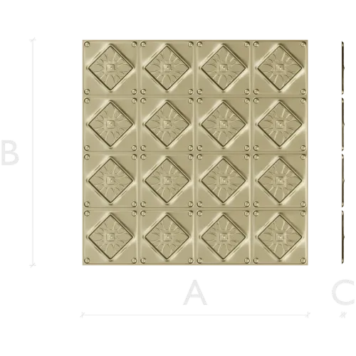 Diamond Rosette Decorative Panel - STL 3D model for CNC