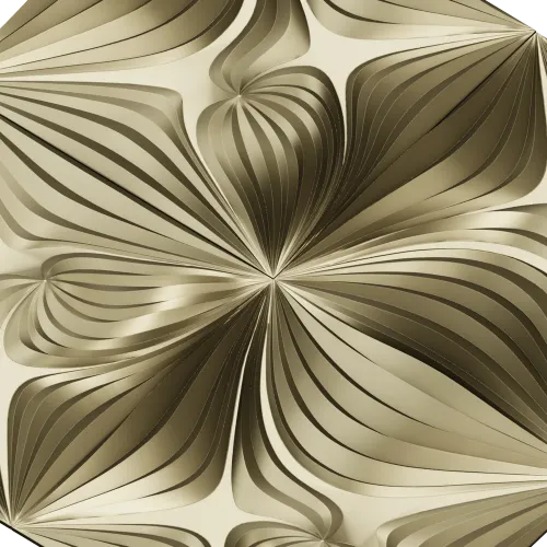 Ornamental Floral Square Panel STL for CNC