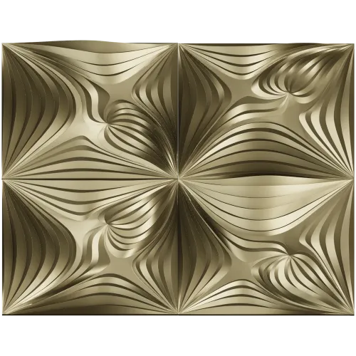 Ornamental Floral Square Panel STL for CNC