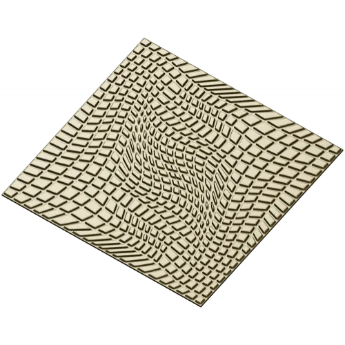 Warped Mosaic Decorative Panel STL
