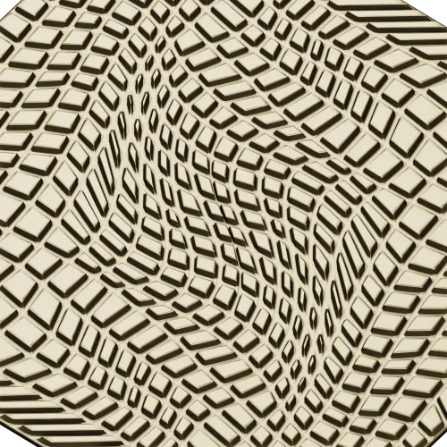 Warped Mosaic Decorative Panel STL