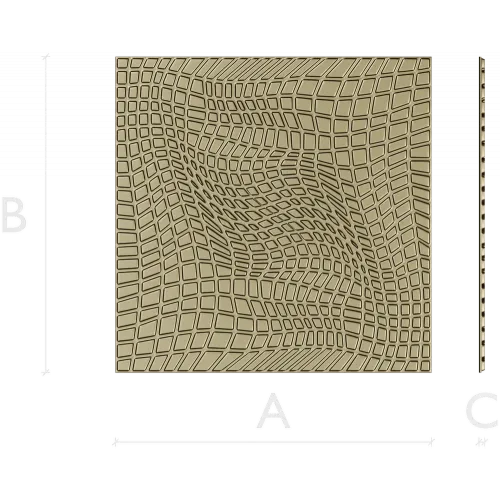 Warped Mosaic Decorative Panel STL